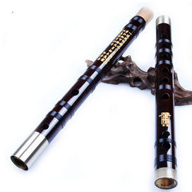 コンサート級中国黒檀製笛子楽器アクセサリー付販売