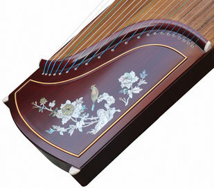 専業級花鳥彫り紅檀古箏楽器中国ハープ販売