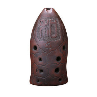 プロな彫刻塤中国古代楽器魚状オカリナ8穴販売